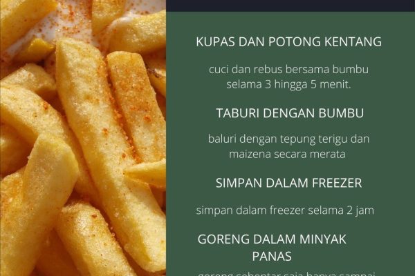 Kentang Goreng Tepung: Resep dan Cara Membuat yang Renyah